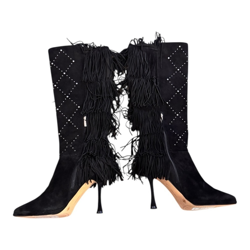 Vince Camuto Panaryaz Fringe Embellished Knee High Boot NWT - Picture 4 of 9